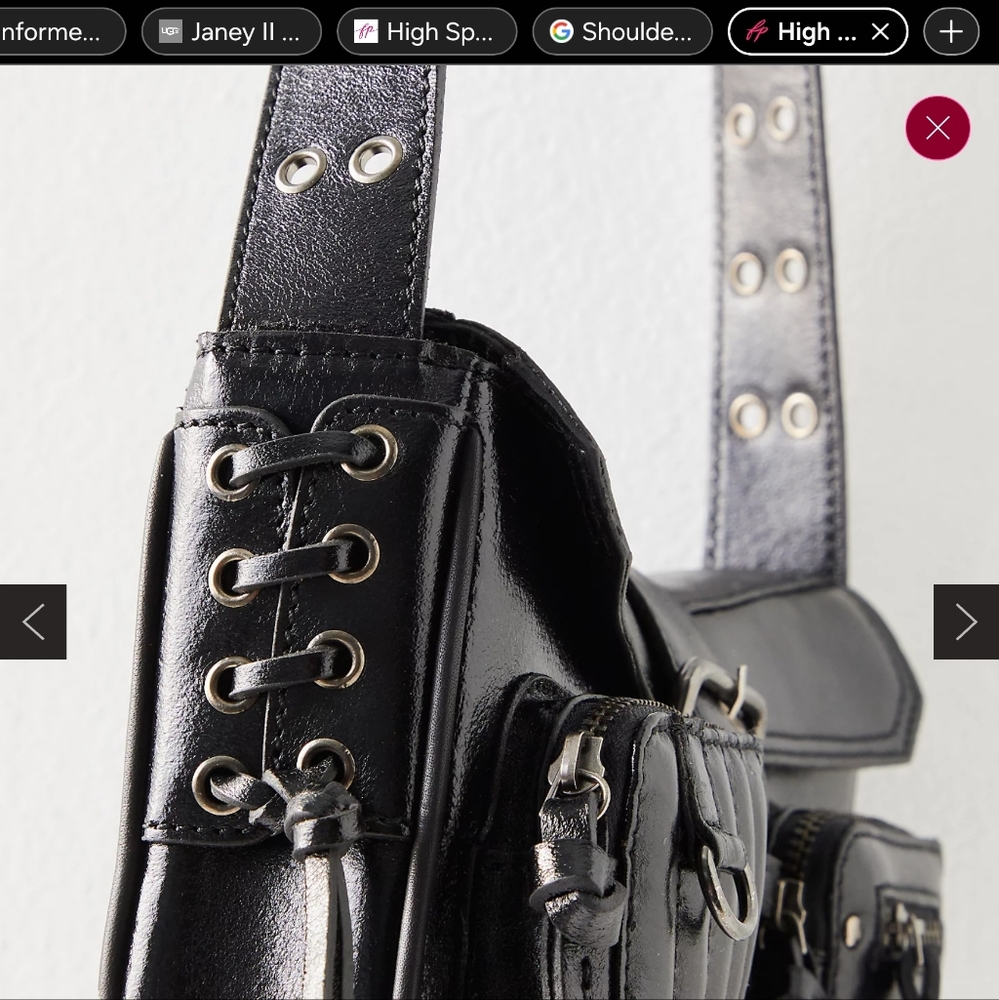 Free People High Speed Crossbody Black Lux